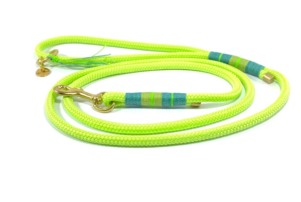 ATELIER AIME - Leiband volledig in touw 8mm (Neon Green Aqua)