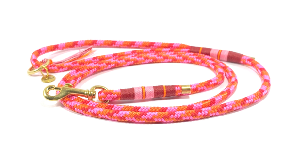 ATELIER AIME - Leiband volledig in touw 8mm (Summer Pink Orange)