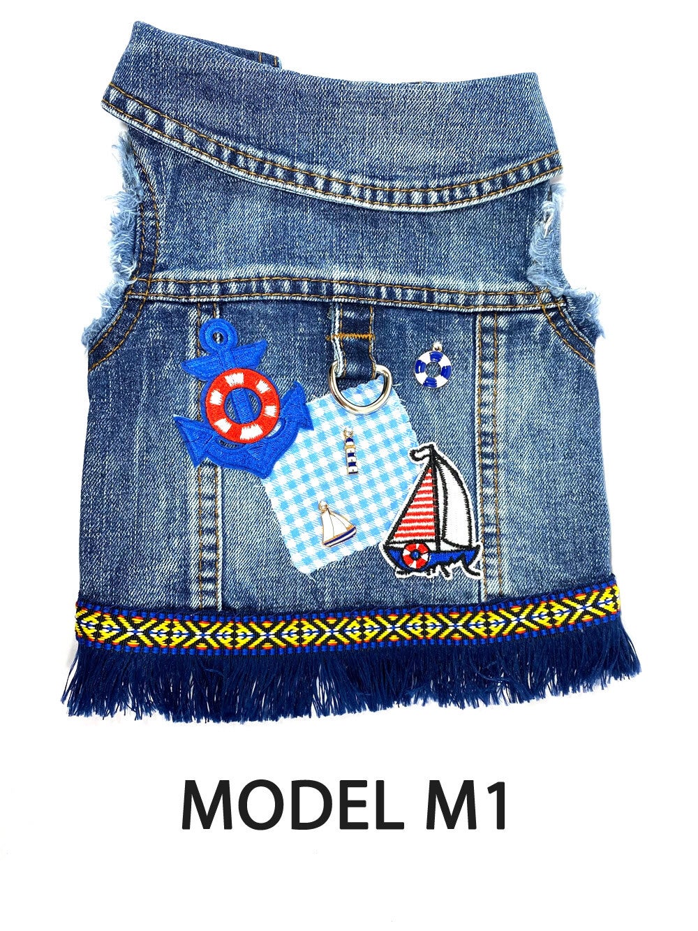 Unieke en handgemaakte jeansjasje Beach Vibe - Verschillende modellen - MAAT M