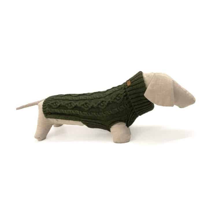 Teckel Hond Fleece Jumpsuit Coltrui Trui, Geschikt voor Teckels, Winter Zachte Gezellige Hond Pyjama Kleding (Donkergroen, XL Teckel Hond Fleece Jumpsuit Coltrui Trui, Geschikt voor Teckels, Winter Zachte Gezellige Hond Pyjama Kleding (Donkergroen, XL