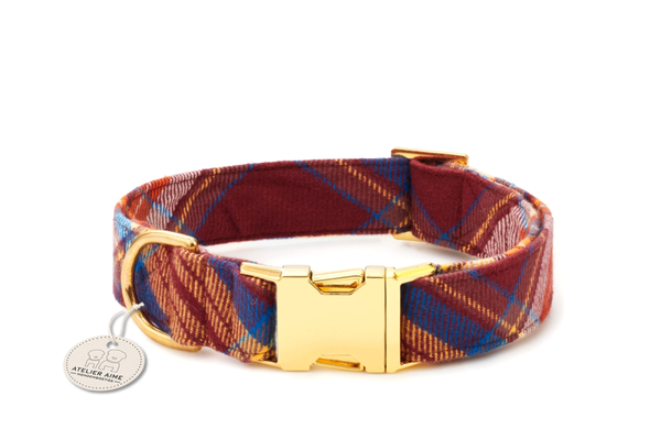 Marlow Plaid Fannel Dogcollar