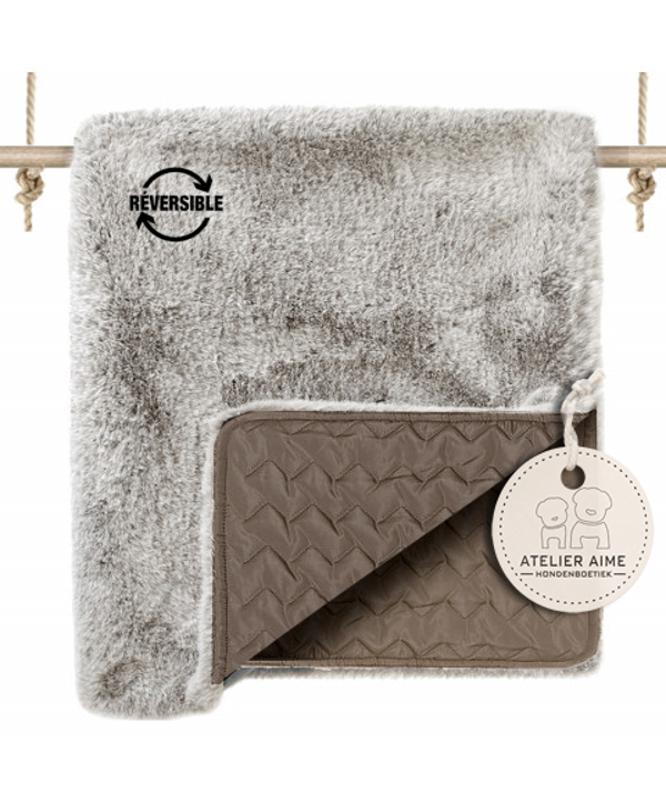 MILK AND PEPPER - ALDEN Plaid  Marron Glacé / Fourrure Taupe