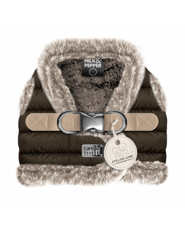 MILK AND PEPPER - Aurelius Harnais Ebony / Brown Fur