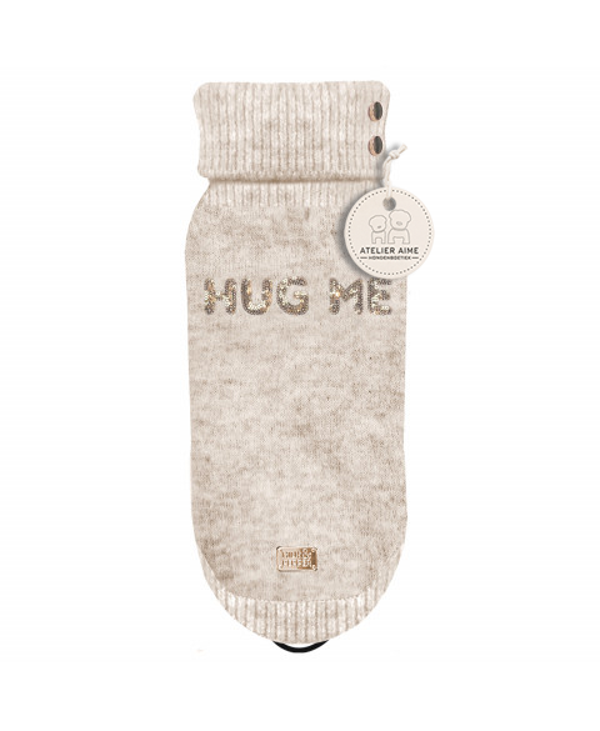 MILK AND PEPPER - Carlotta Pull Mottled Taupe / Golden 'Hug me'
