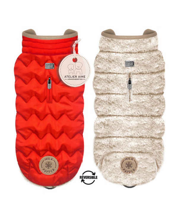 MILK AND PEPPER - Darcy - Doudone reversible Vermillon