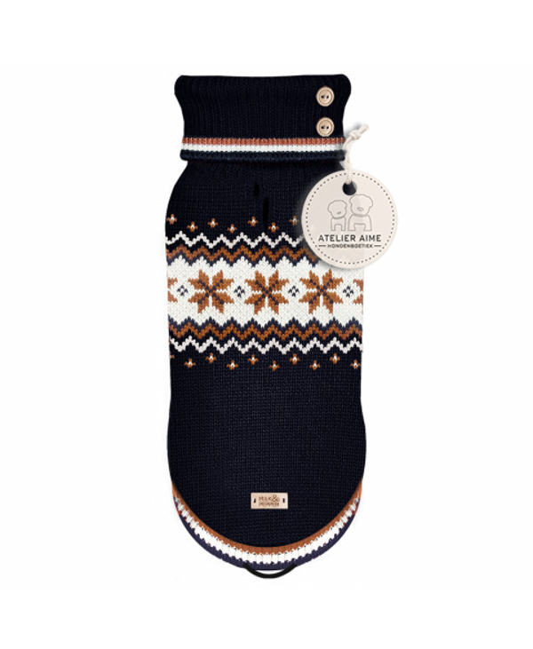 MILK AND PEPPER - Niklas Pull Navy / Off White / Camel