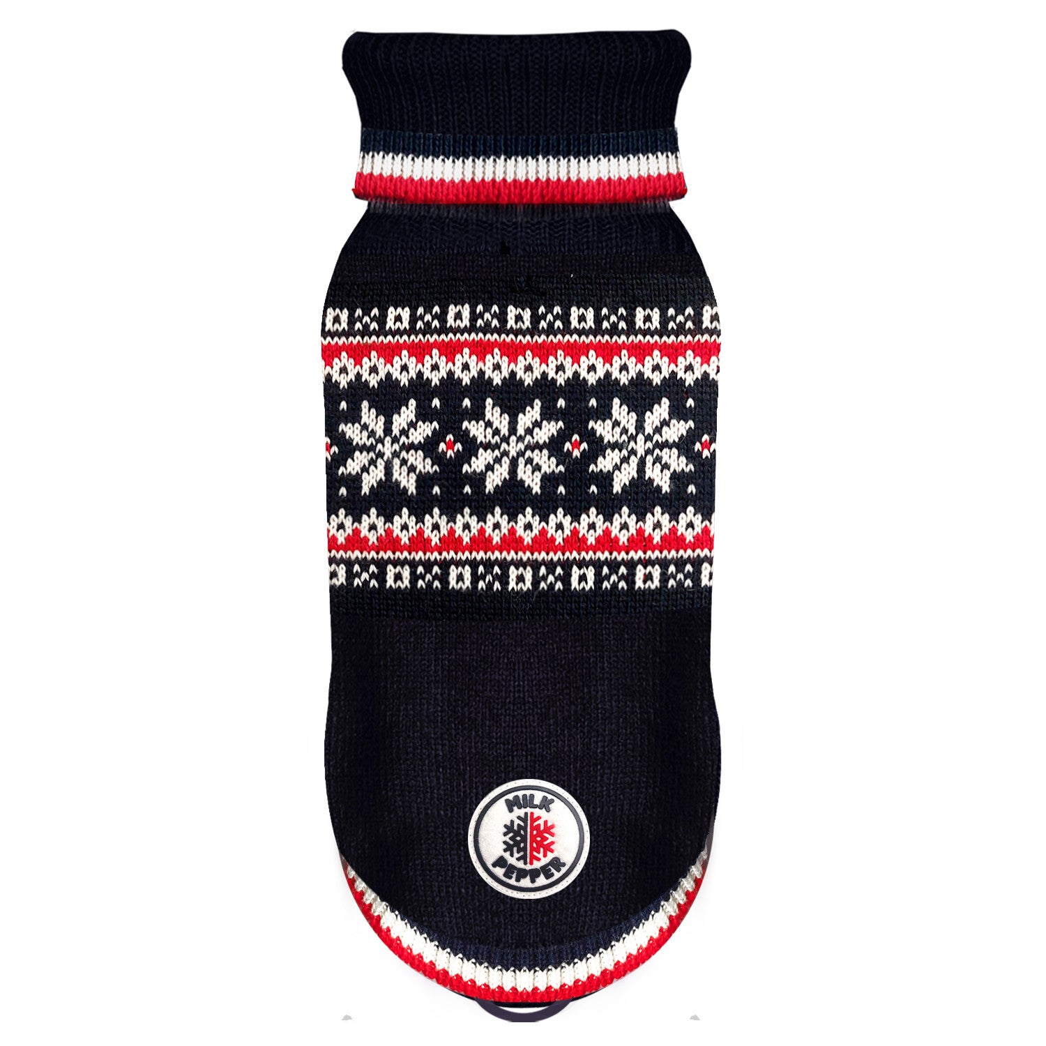 MILK AND PEPPER - Theo Pull Jaquard Marine