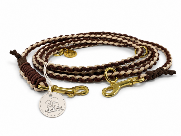 ATELIER AIME - Handvrije verstelbare gevlochten lijn Pearl Chestnut