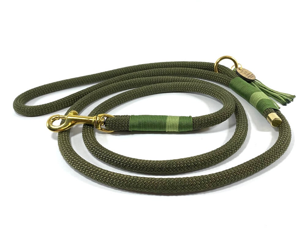 ATELIER AIME - Leiband volledig in touw 10mm (Military Green)