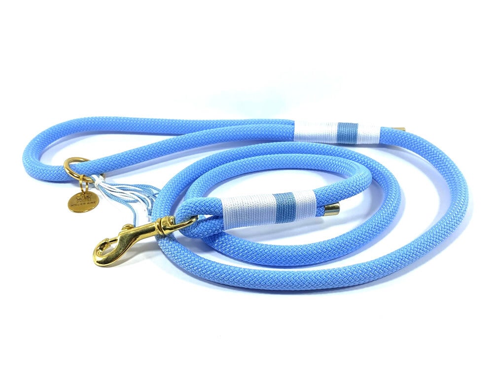 ATELIER AIME - Leiband volledig in touw 10mm (Polar Blue)