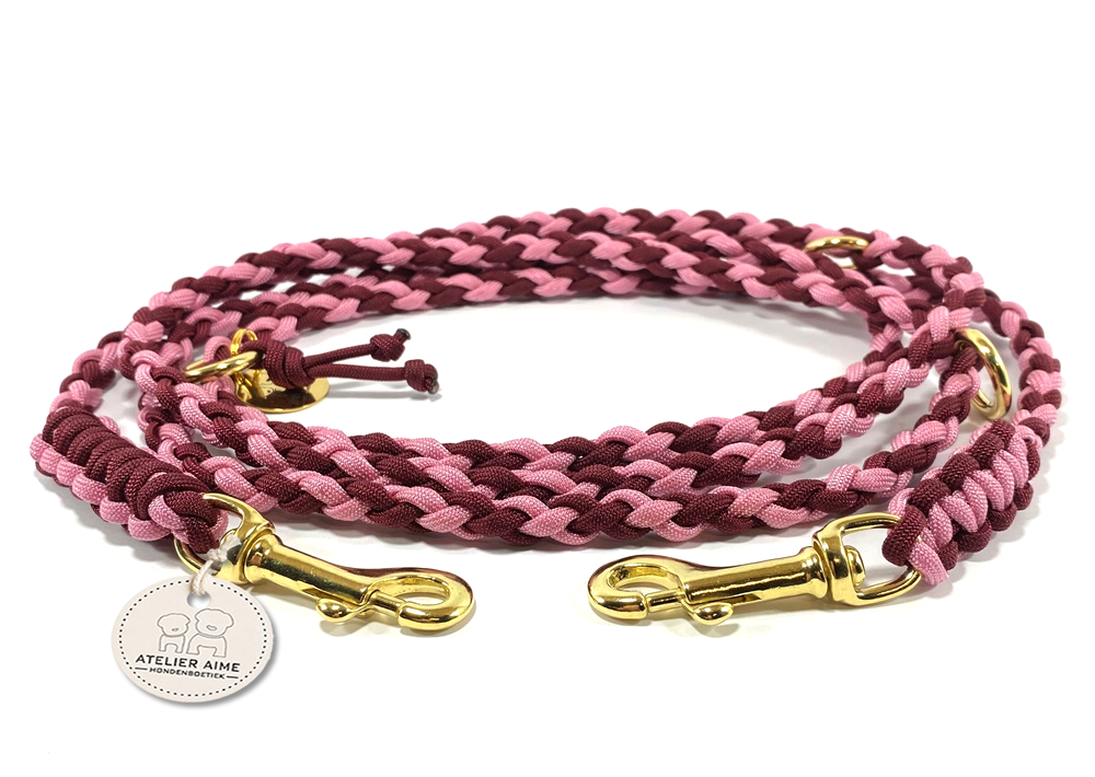 ATELIER AIME - Handvrije verstelbare gevlochten lijn Burgundy Lavender