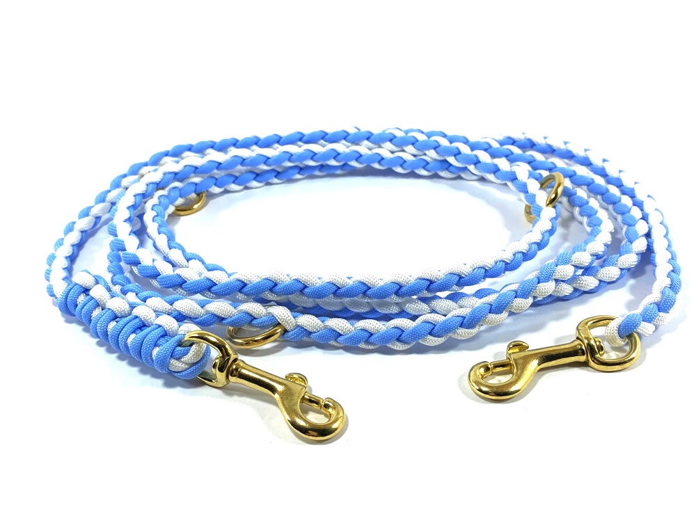 ATELIER AIME - Handvrije verstelbare gevlochten lijn Polar White Blue