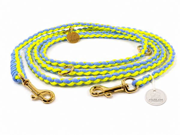 ATELIER AIME - Handvrije verstelbare gevlochten lijn Summer Breeze blue