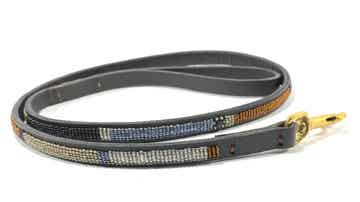 NATA'CHIEN - Leiband leer beaded - Volcan Small