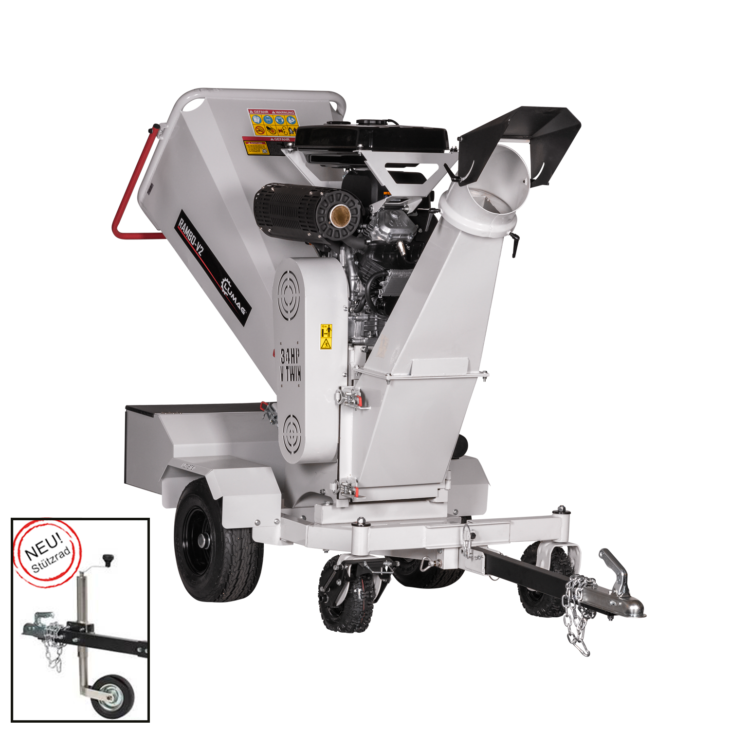 Benzin Trommelhäcksler RAMBO-V2 V-2-Zylinder