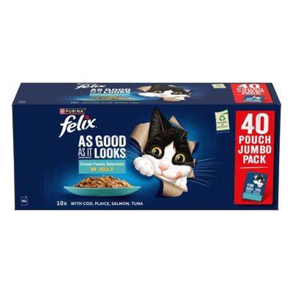 Felix Ocean Feast selection in jelly x40 100g sachets