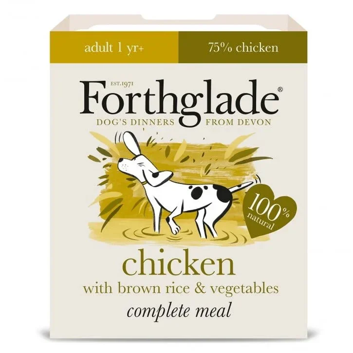 Forthglade Adult Comp Chicken Brown Rice & Veg 395g pack x18