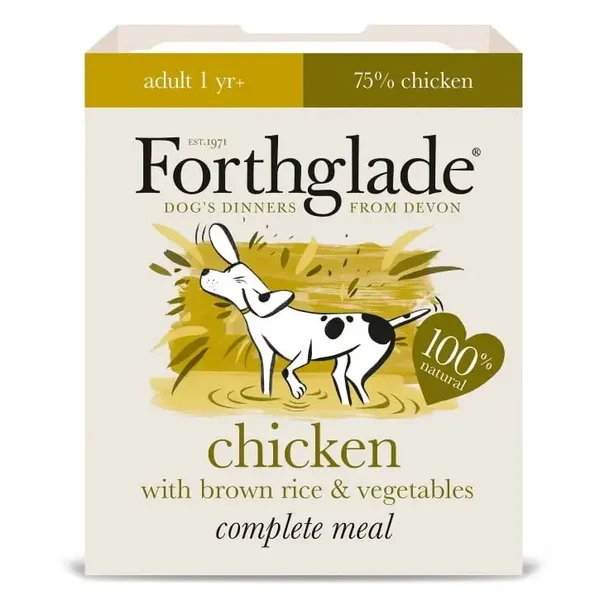 Forthglade Adult Comp Chicken Brown Rice & Veg 395g pack x18