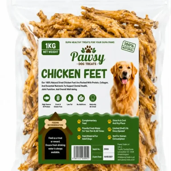 Pawsy Chicken Feet 1kg