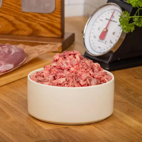 The Dog Butcher  Duck mince approx 50% bone 1kg