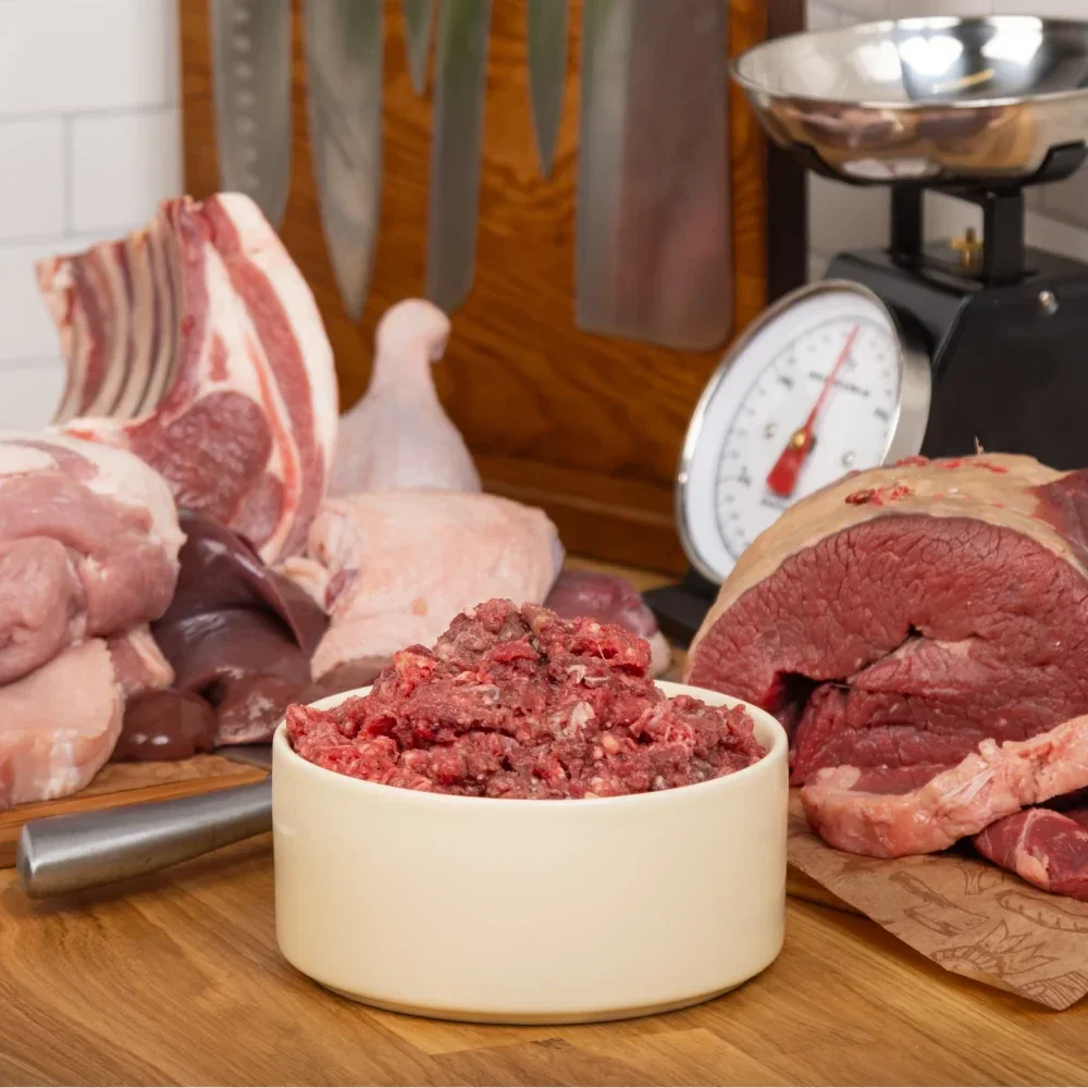 The Dog Butcher 1KG Mixed meat with duck 80-10-10