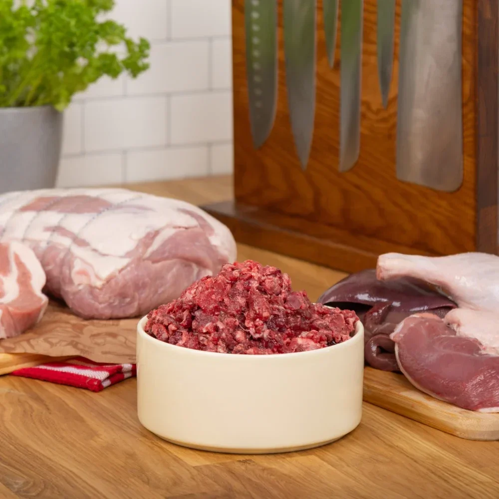 The Dogs Butcher Pork mince with duck 80-10-10 (1kg)