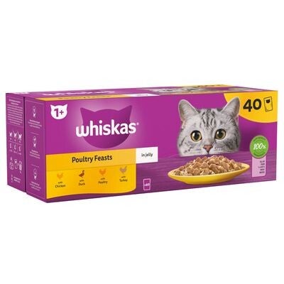 Whiskas Poultry Feasts in jelly x40 - 1 years plus