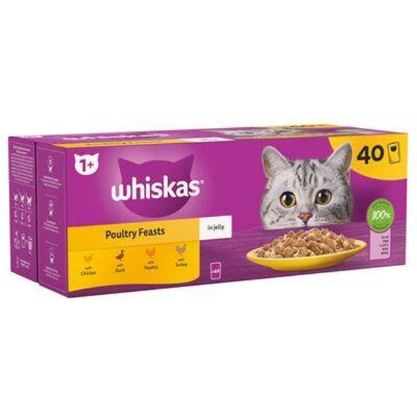 Whiskas Poultry Feasts in jelly x40 - 1 years plus