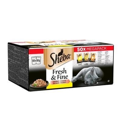 Sheba mini pouch PLT x50 pack of 50g