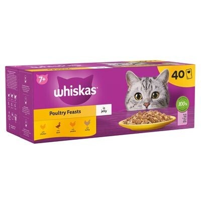 Whiskas Poultry Feast 7+ x40 sachets