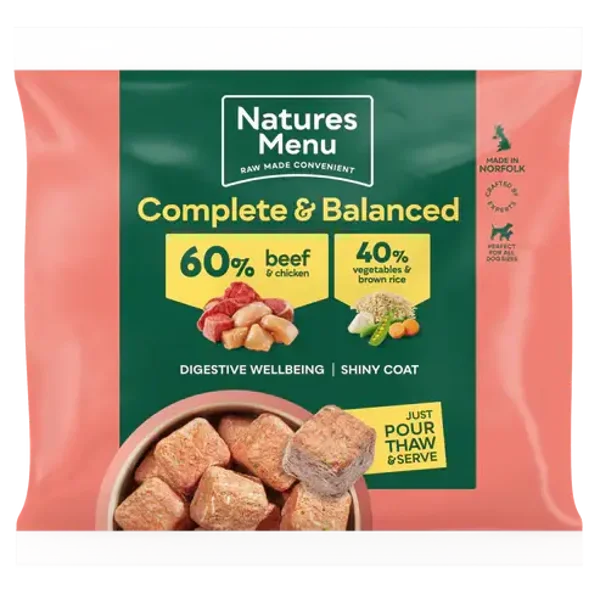 Natures Menu 60/40 Complete and Balanced Beef & Chicken 1kg