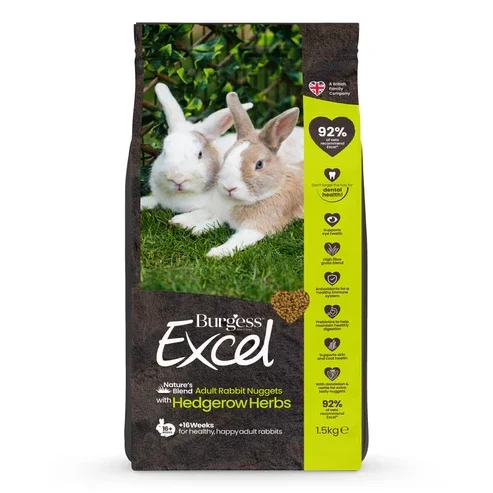 Burgess Excel Adult rabbit nuggets with Hedgerow Herbs 1.5kg