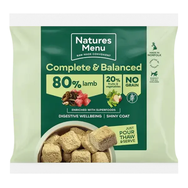 Natures Menu 80/20 Complete and Balanced Lamb 1kg