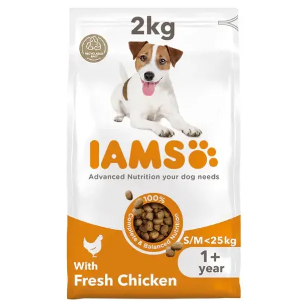 Iams Vitality Adt Sml & Medium Dog With Fresh Chicken 2kg