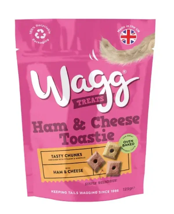 Wagg Ham With Cheese Toastie Treats 125g