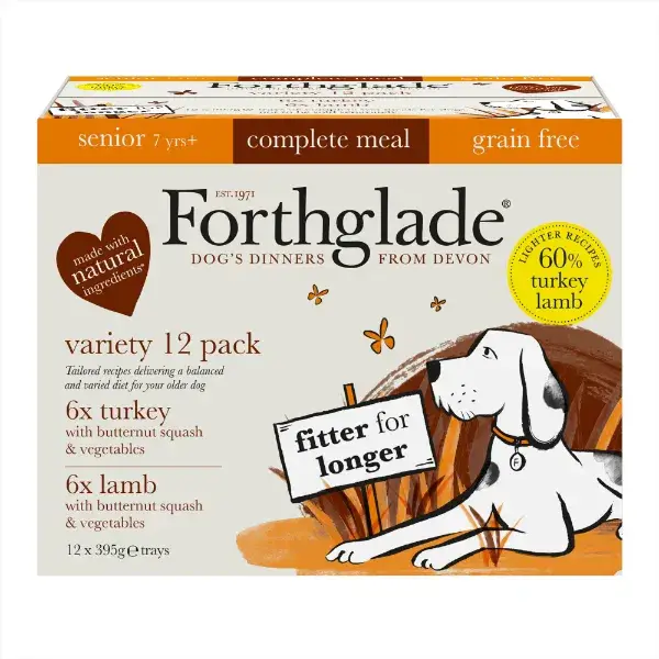 Forthglade Grain Free Turkey & Lamb Veg Comp Senior 12x395g