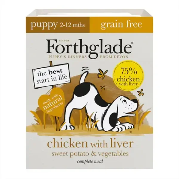 Forthglade Grain Free Chicken Liver & Veg Complete Puppy 395g x18 pack