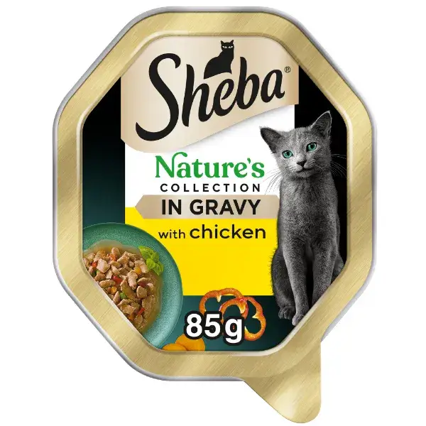Sheba Natures Collection Cat Tray Chicken & red Pepper with Gravy 85g