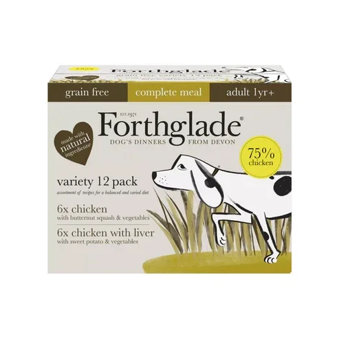 Forthglade Adult GF Variety Chicken&Chicken Liver&Veg 12x395g