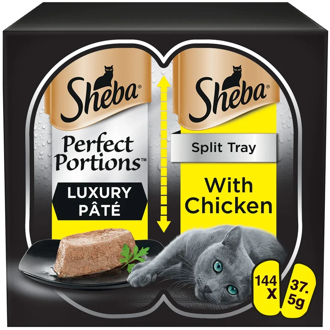 SHEBA Perfect Portions Adult Wet Cat Food Trays Chicken in Pate 6 x 37.5