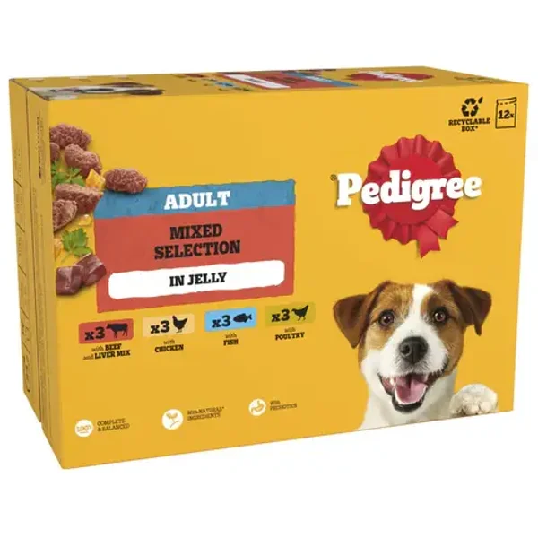 Pedigree Adult Mixed Selection x12 pouches in Jelly