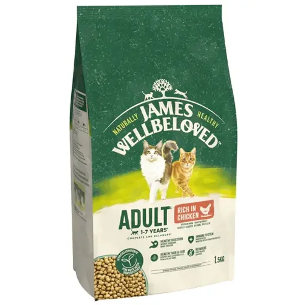 James Wellbeloved Dry Cat Adult Chicken 1.5kg