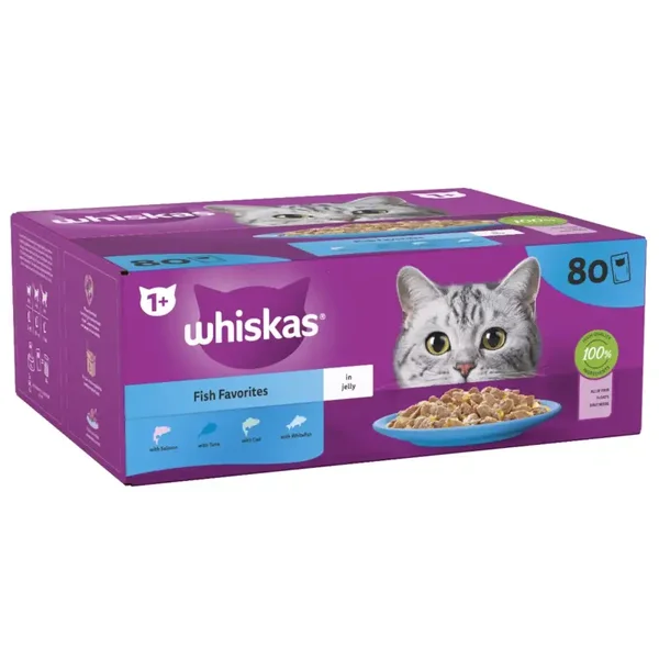 Whiskas Fish favourites in jelly x80 sachets