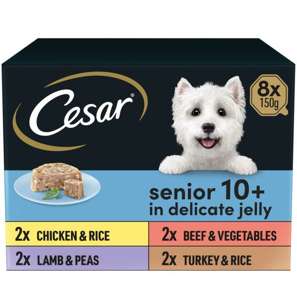 Cesar Senior 10+ in delicate jelly x8 150g