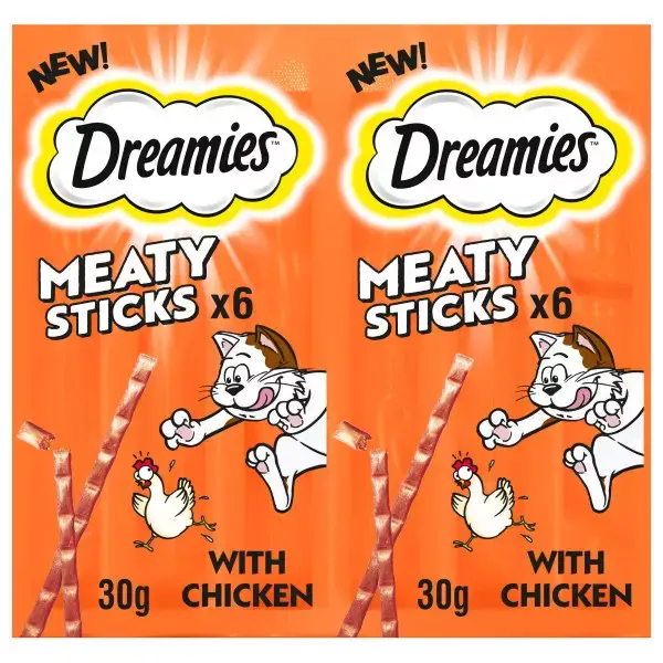 Dreamies Meaty Sticks Adult Cat Treats with Tasty Chicken