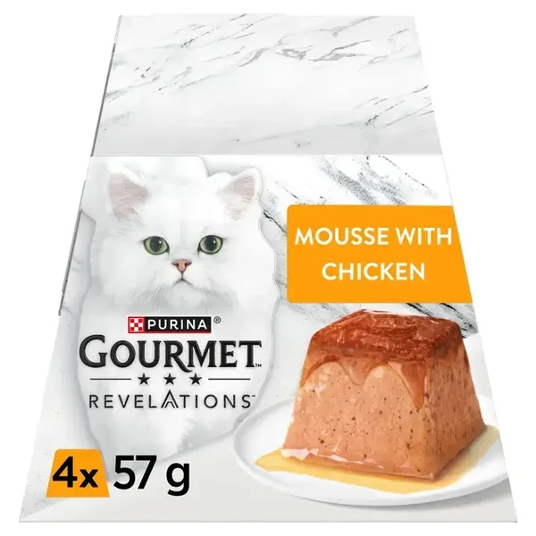 GOURMET Revelations Mousse Chicken Wet Cat Food x4 pods x6 packs