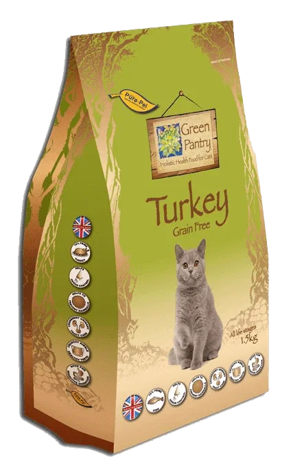 Green Pantry Turkey Grain Free Dry Complete Cat Food - 400g