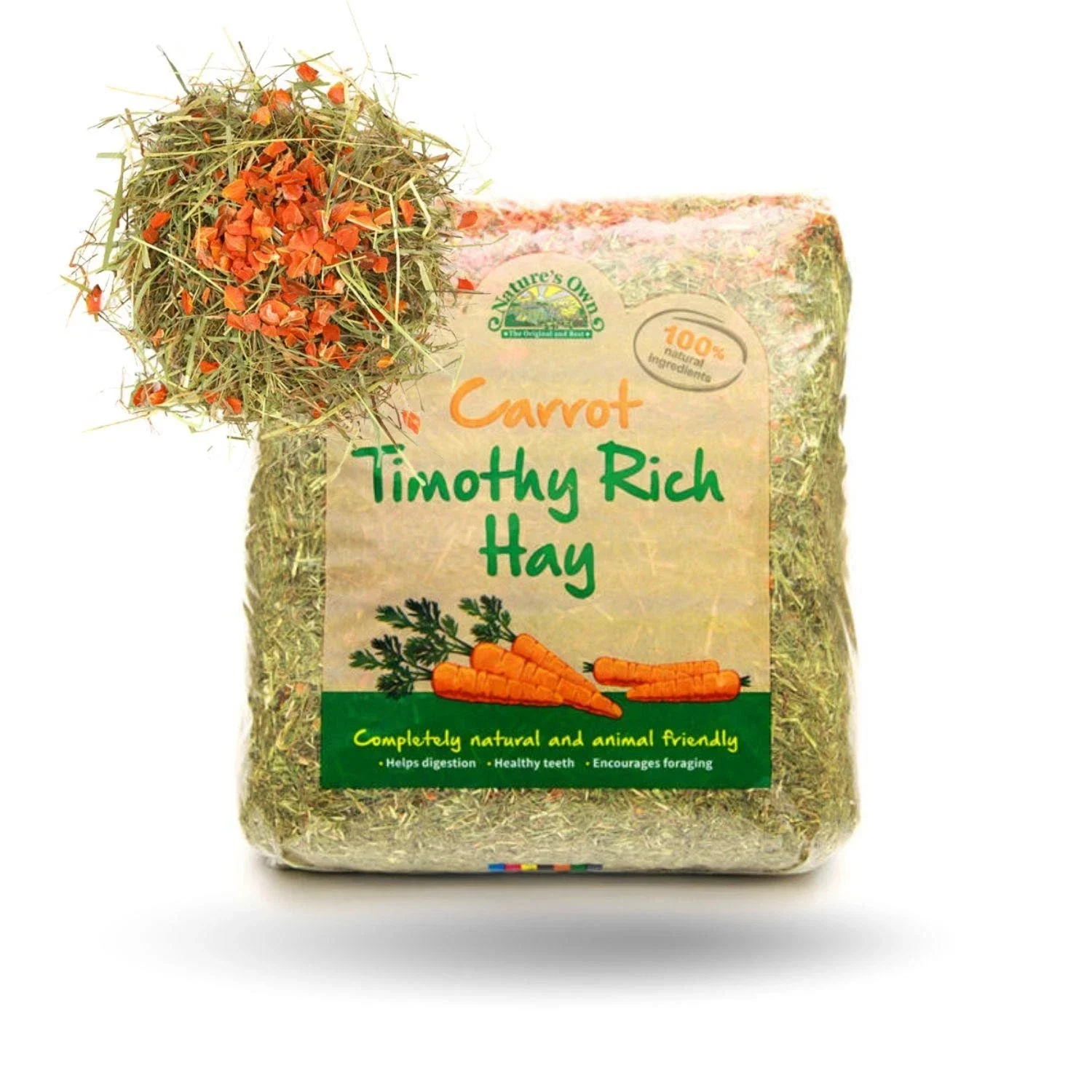 Natures Own Timothy Hay with Carrot 1kg