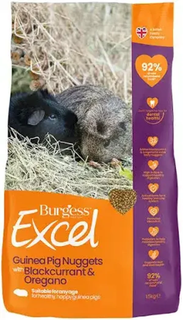 Burgess Excel Guinea Pig Nuggets (black current & oregano) 1.5kg