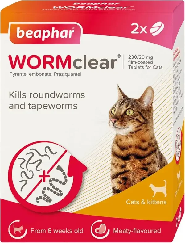 beaphar WORMclear x2 tablets Cats & Kittens